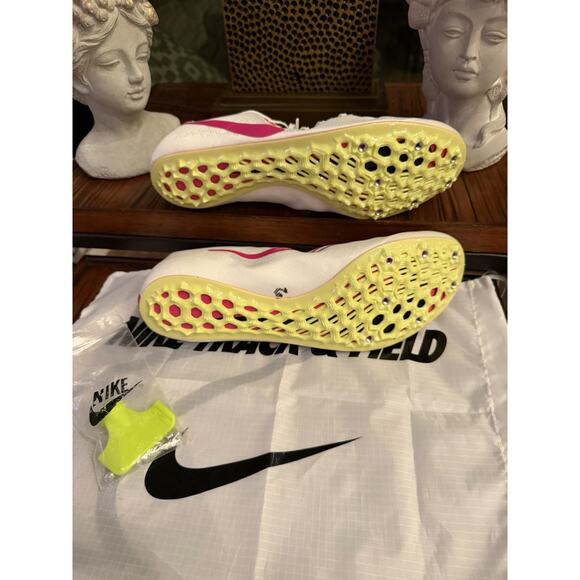 Nike Mens Ja Fly 4 Track & Field Sprinting Spikes White/Pink Size 14 DR2741-100 - Picture 5 of 6